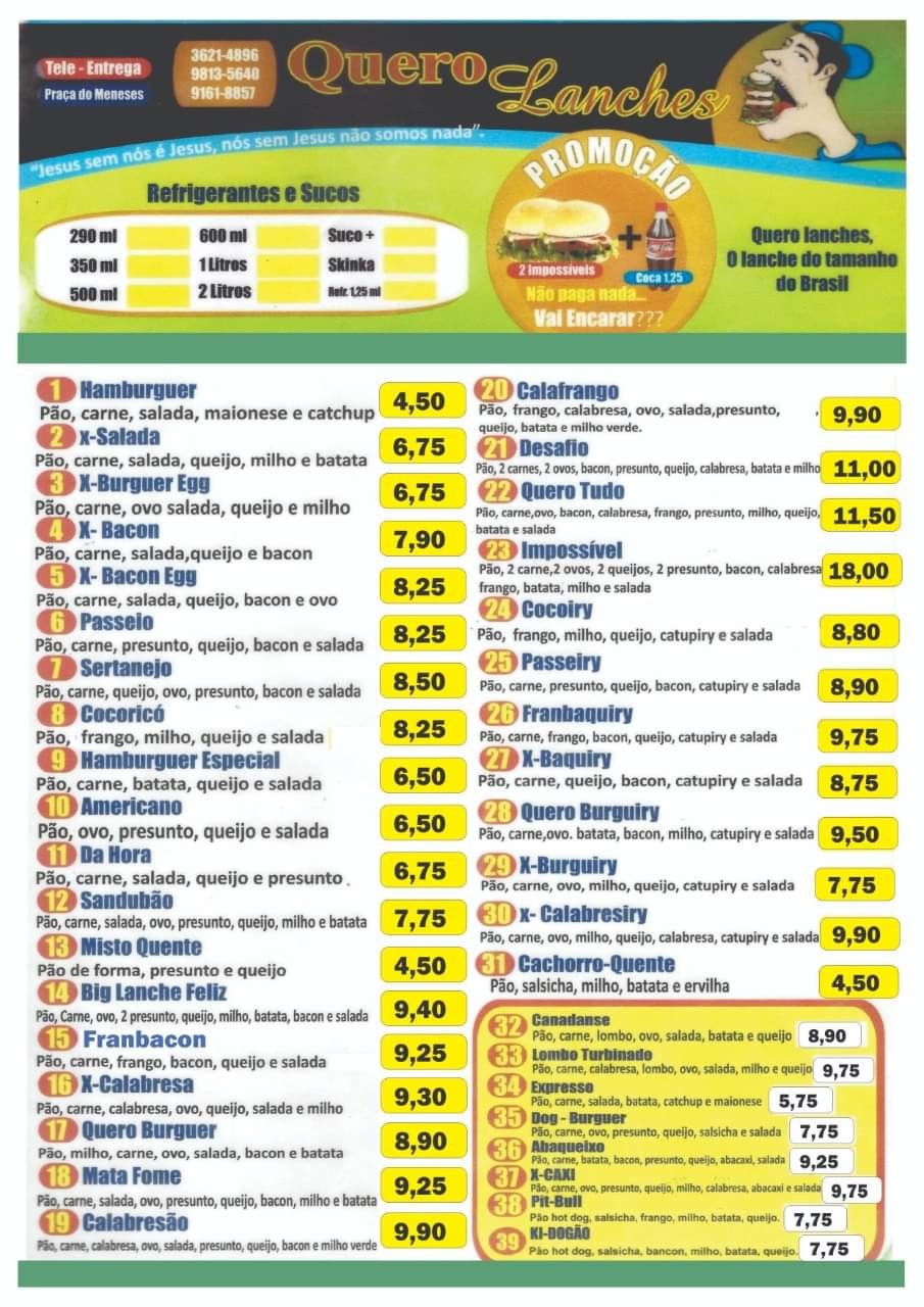 Quero Lanches do Ximena