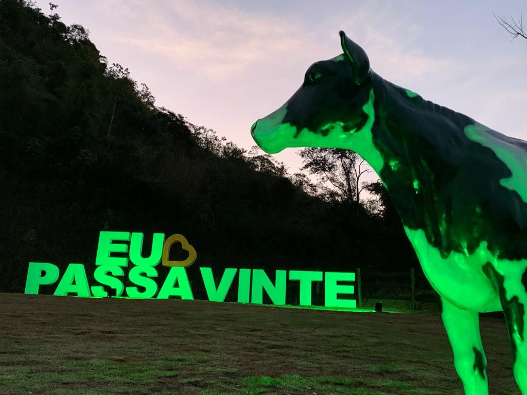 Letreiro eu Amo Passa Vinte