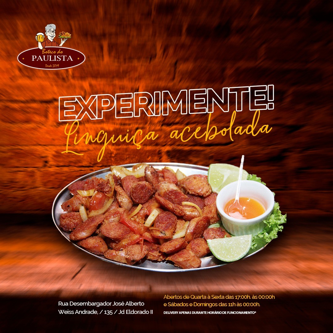 Buteco do Paulista - Circuito Gastronômico dos Jardins (América, Eldorado e Hortênsias)