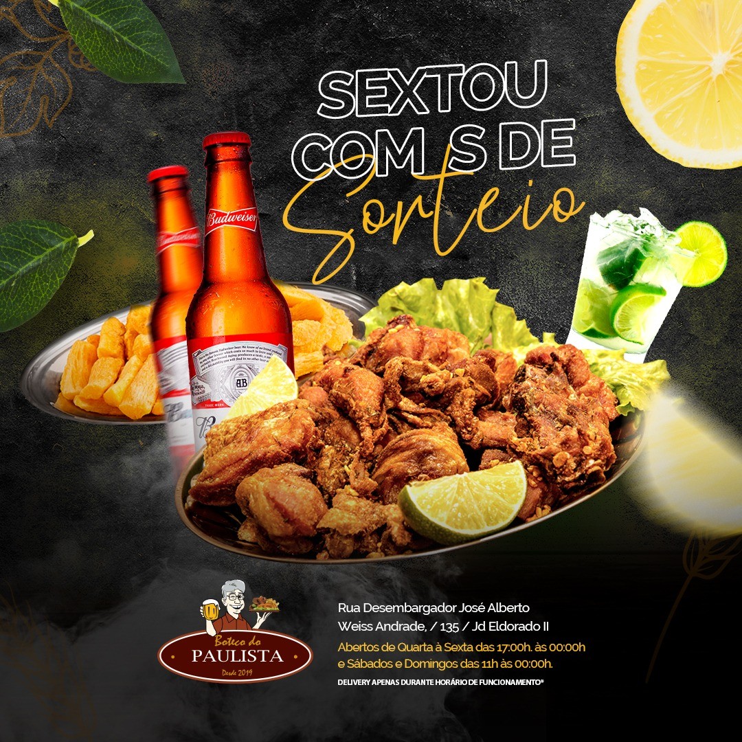 Buteco do Paulista - Circuito Gastronômico dos Jardins (América, Eldorado e Hortênsias)