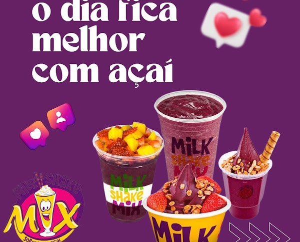 Milk Shake Mix Sorvetes e Açaí